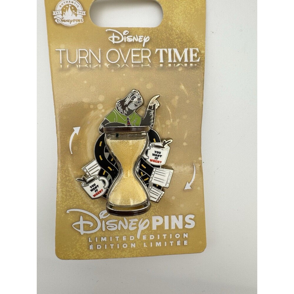 Disney Parks Pin Turn Over Time Moving Hourglass Flash Zootopia LE2500
